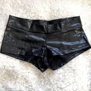 Pleather Iheartraves shorts